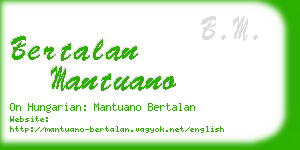 bertalan mantuano business card